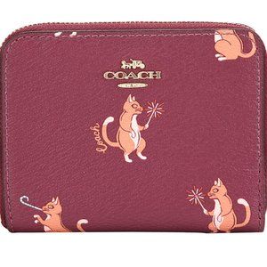 COACH  F87915 Cat print wallet LIMITED EDITION